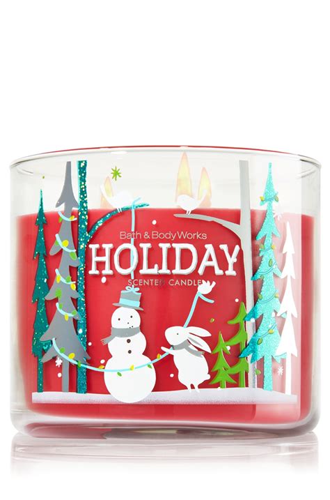 Holiday 3 Wick Candle Home Fragrance 1037181 Bath And Body Works 2 Bath And Body Works