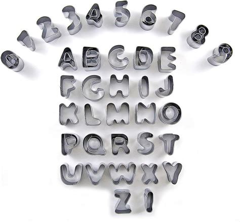 Amazon Alphabet And Number Cookie Cutters Set Of Pcs Stainless