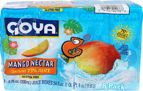 Goya Mango Nectar Juice Boxes 676 Oz 8 Pack Grocery