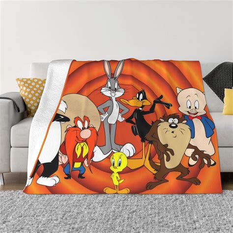 Looney Tunes Cartoons Fleece Blanket Super Soft Cozy Throw Blanket