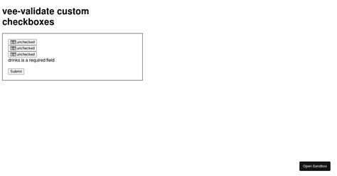 Vee Validate Custom Checkboxes Forked Codesandbox