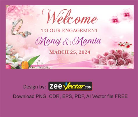 Engagement Party Banner Vector Template Vector Design Cdr Ai Eps