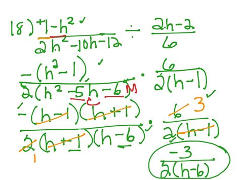 Algebra 2 Unit 8 Hw 1 Simplifymultiply And Divide Rational Expressions