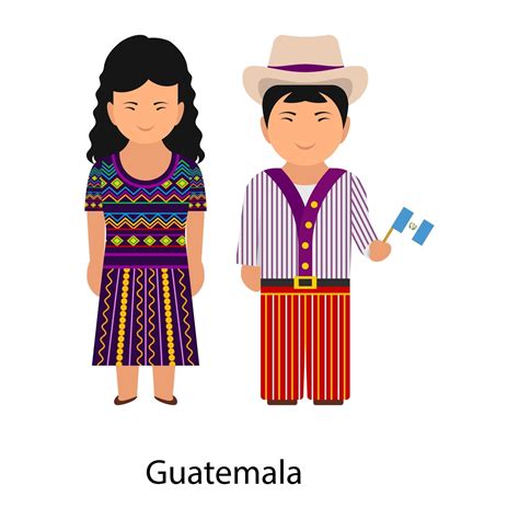 Traje Nacional De Guatemala 2527485 Vector En Vecteezy