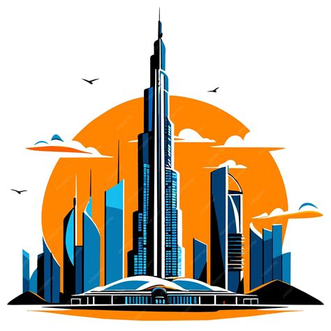 Premium Vector Burj Khalifa Vector Illustration Doodle