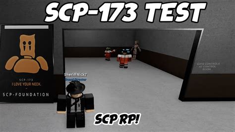 Scp 173 Test On Class D Scp Roleplay Roblox Youtube