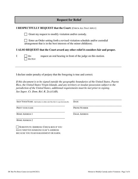 Washington D C Motion To Modify Visitation Custody Fill Out Sign Online And Download Pdf