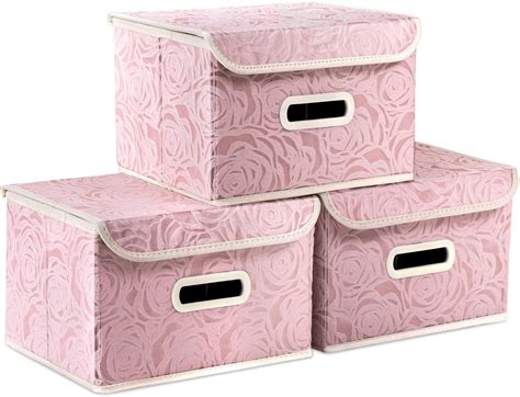 Amazon PRANDOM Collapsible Storage Boxes With Lids Fabric