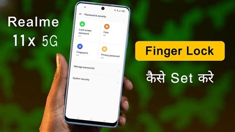 Realme 11X 5G Display Fingerprint Lock Settings Realme 11X Me