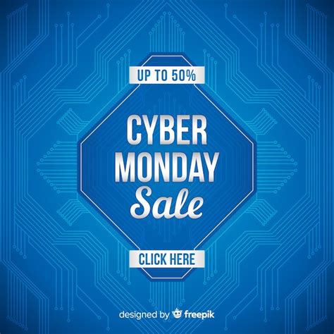 Free Vector Abstract Cyber Monday Sales Background