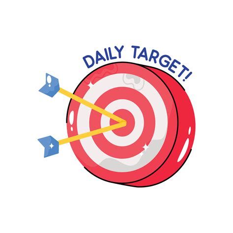 Daily Target Doodle Vector Colorful Sticker Eps 10 File 27719038