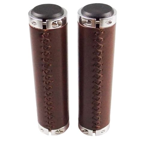 1 Paar Retro Fiets Stuur Grips Soft Pu Lederen Mou Grandado