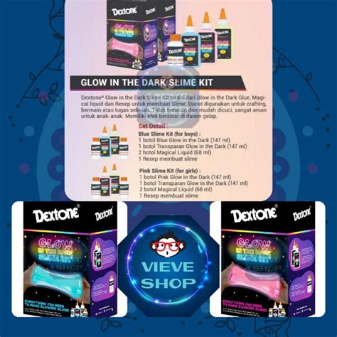 Jual Dextone Glow In The Dark Slime Kit Shopee Indonesia