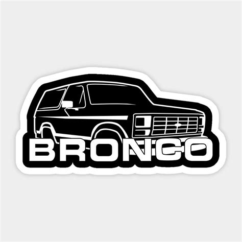 1980 1986 Ford Bronco New Logo White Sticker Ford Bronco Ford