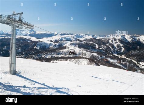 Ski resort in Montenegro called Kolasin 1600, daytime Stock Photo - Alamy