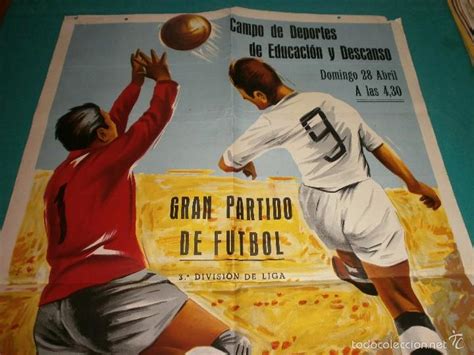 Precioso Cartel De Futbol A Os Con Publicida Vendido En Venta