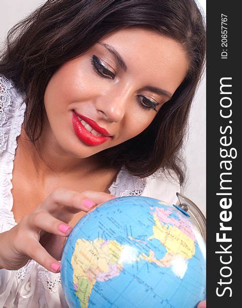 13 Teen Girl Globe Free Stock Photos StockFreeImages