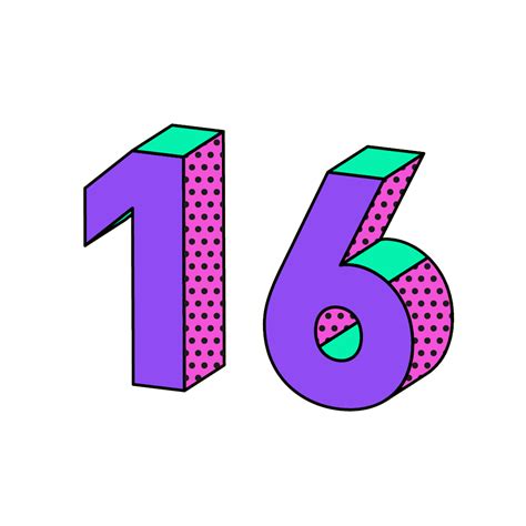 Number Sixteen Png Images Transparent Hd Photo Clipart