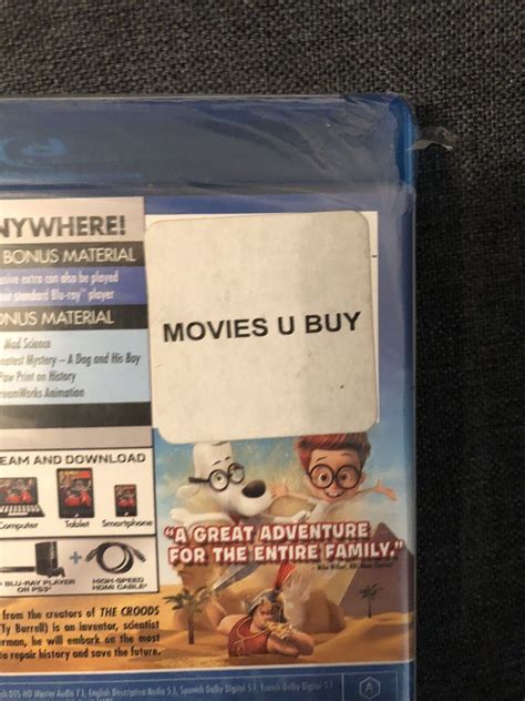 Mr Peabody Sherman Blu Ray Dvd 2014 3 Disc Set Includes Digital Copy 3d For Sale Online Ebay