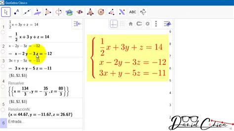 Sistema De Ecuaciones 3x3 En Geogebra Youtube Free Hot Nude Porn Pic