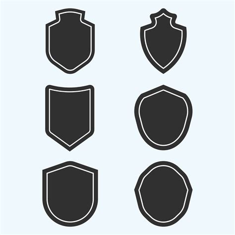 Shield Badge Shapes Design Collection Set 48784578 Vector Art At Vecteezy