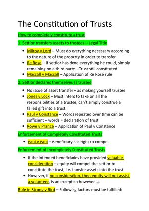 Equity And Trust Essay The Trust That Is Set Out Here Is A Fixed