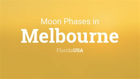 Moon Phases 2025 – Lunar Calendar for Melbourne, Florida, USA