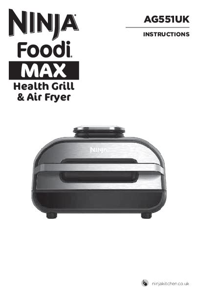 Ninja Foodi Health Grill & Air Fryer Instruction Manual