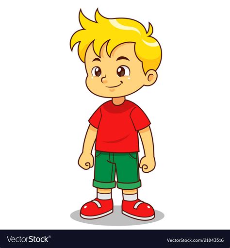 Boy Cartoon Royalty Free Vector Image Vectorstock