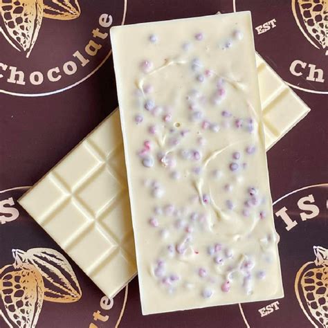 White Chocolate With Raspberry 100g Bar Luisco Chocolate