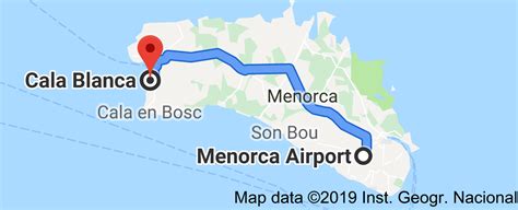 Cala Blanca Menorca Map