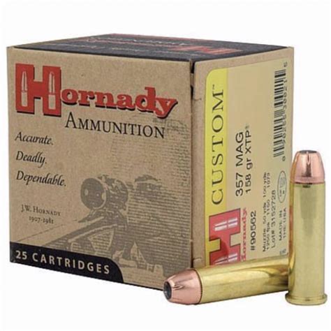 Hornady Custom Ammunition 357 Magnum 158 Grain Xtp Jacketed Hollow