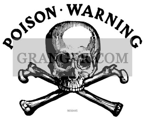 Image Of Skull And Crossbones International Symbol For Poison Line Engraving C1800 From