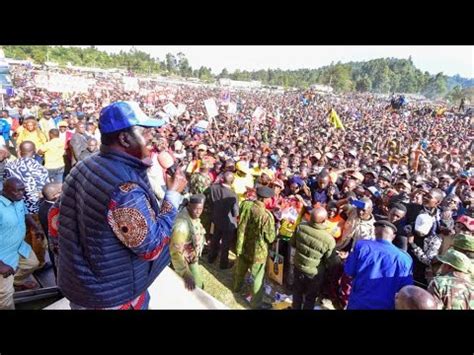 LIVE RAILA ODINGA MEGA RALLY AT KENOL MURANG A COUNTY JUST HOURS TO