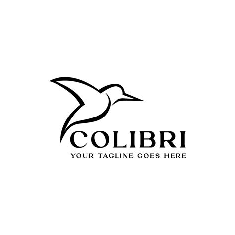 vector colibri bird logo vector icon illustration  vector art