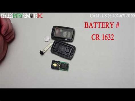 How To Change A 2009 2016 Toyota Venza Key Fob Remote Battery