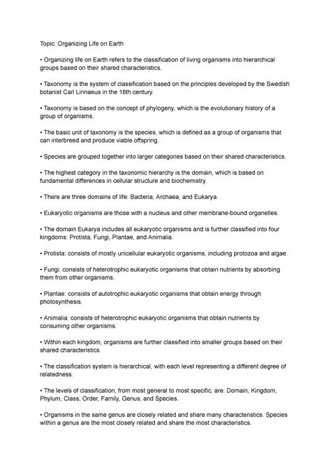 Phylogenies And The History Of Life Topic Organizing Life On Earth