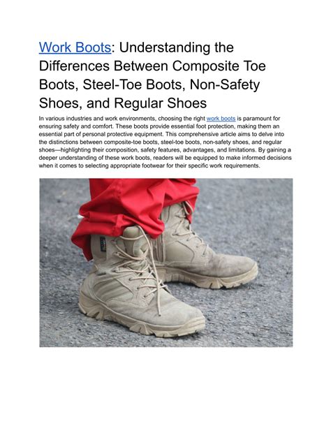 Ppt Understanding The Differences Between Composite Toe Boots Steel