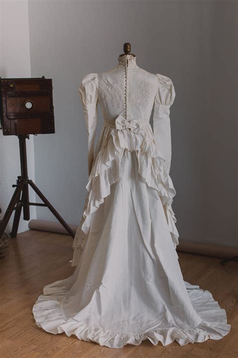 1890s Inspired Victorian Wedding Dress Victorian Wedding Dress Old