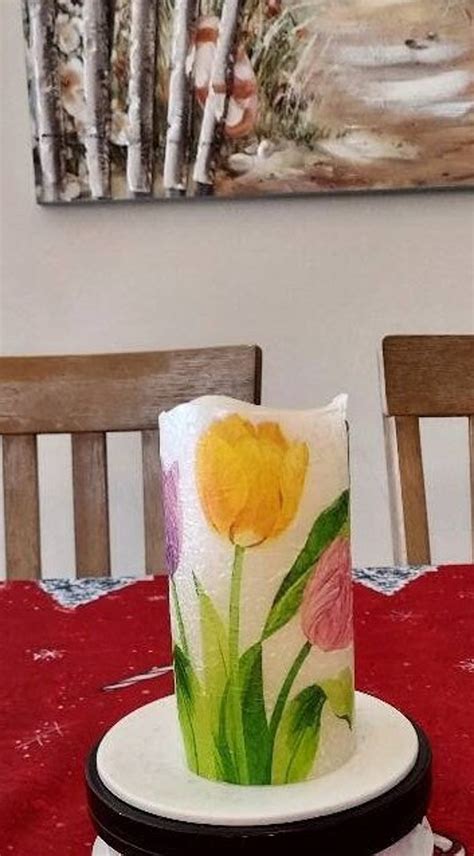 Tulip Flameless Candle W Timer Tulip Flameless Candle Tulip Etsy