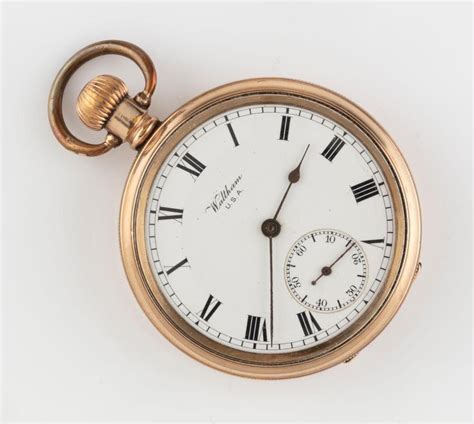 Late Th Century Waltham Gold Plated Pocket Watch Watches Pocket