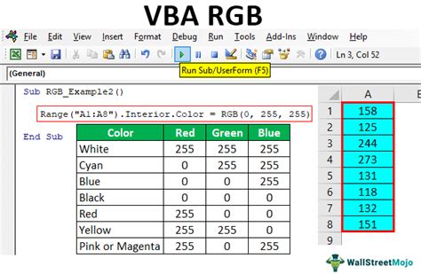 Excel Background Color Codes