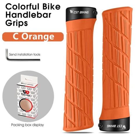 GUIDON C Orange poignées de guidon ergonomiques en Silicone pour vtt