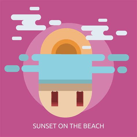 Sunset On The Beach Conceptual illustration Design 473090 Vector Art at Vecteezy