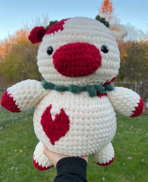 Jumbo Chonky Strawberry Cow Crochet PDF Pattern Etsy