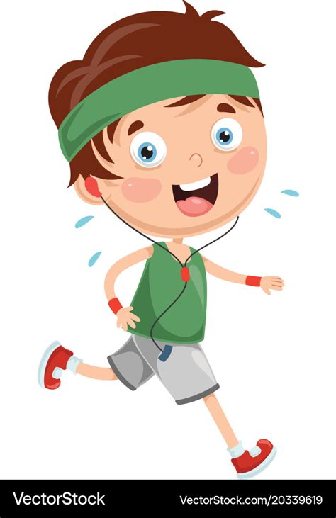 Kid running Royalty Free Vector Image - VectorStock