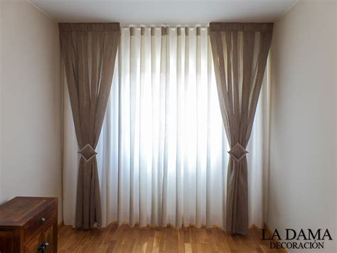 Dobles Cortinas Lisas La Dama Decoraci N