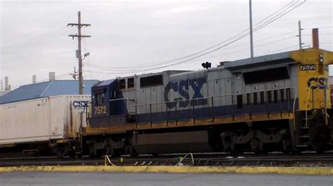 2 22 13 Part 4 CSX Q034 Intermodal Trailer Train Wilsmere DE Yard