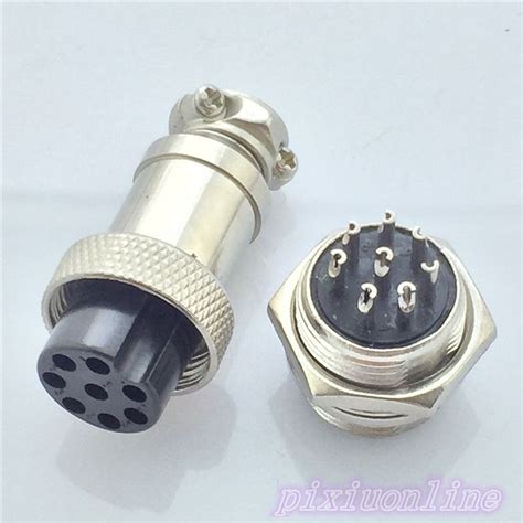 1set GX16 8 Pin Male Female Diameter 16mm L76Y Circular Aviation Socket