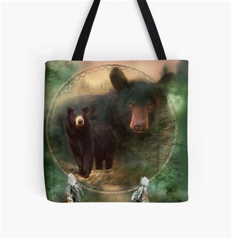 Dream Catcher Spirit Of The Black Bear Tote Bag For Sale By